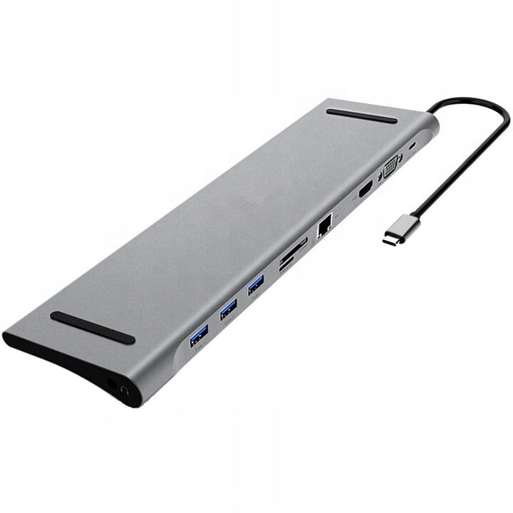 Adaptor 10in1 HUB USBC HDMI 4K SD pentru laptop / Macbook