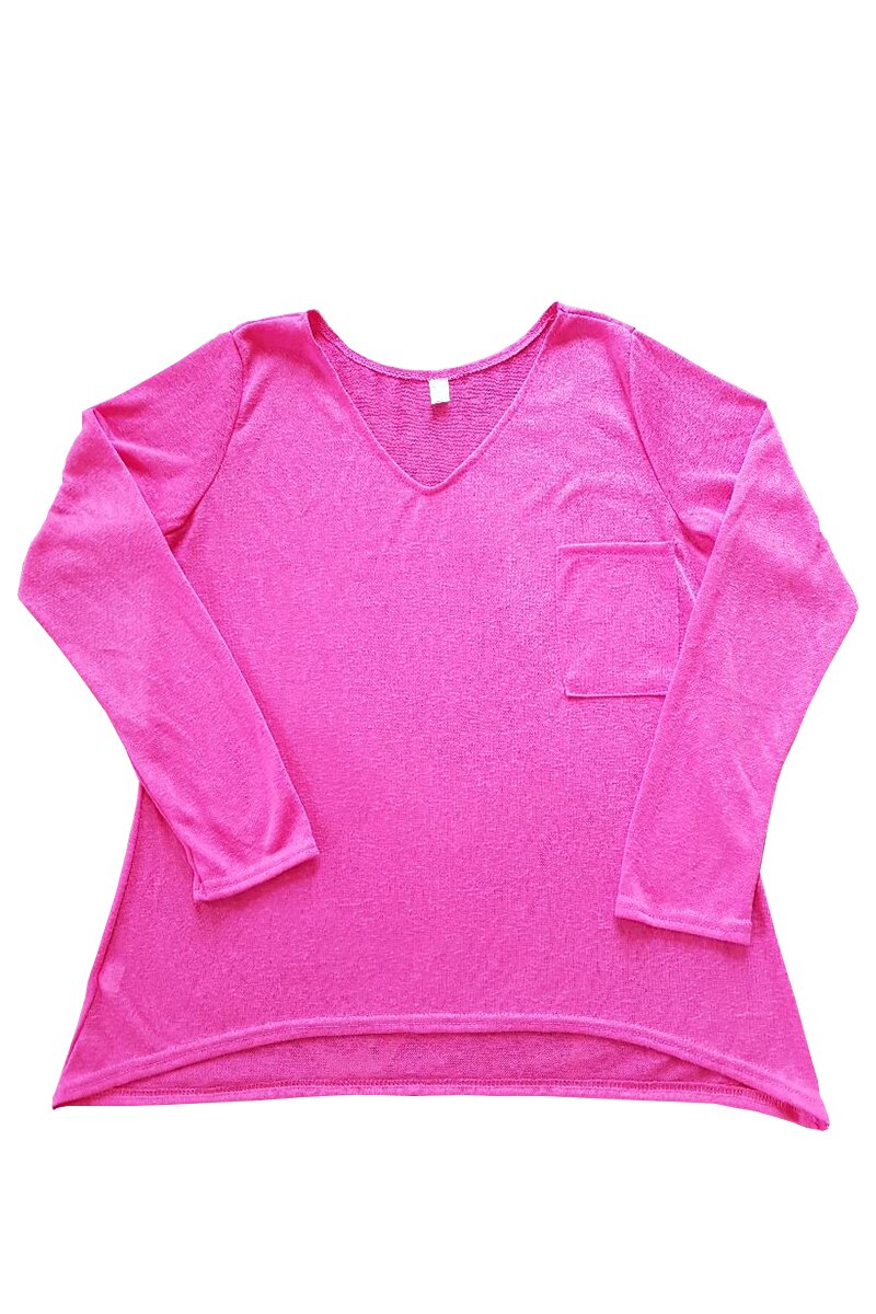 Bluza larga transparenta tip tunica dama, roz, marimea M