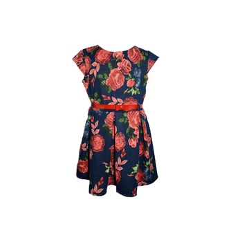 Rochita eleganta pentru fete Tylkomet, model floral, Multicolor Rochita eleganta pentru fete Tylkomet, model floral, Multicolor