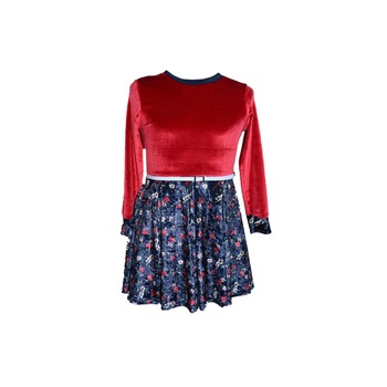 Rochita eleganta pentru fete Mini Junior, inchidere cu fermoar, Multicolor Rochita eleganta pentru fete Mini Junior, inchidere cu fermoar, Multicolor