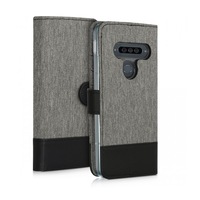 Husa LG G8s ThinQ, Textil, Gri, 48069.22