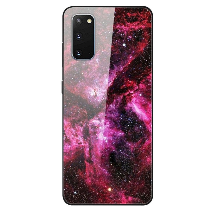 Husa compatibil cu SAMSUNG Galaxy S20 model Glass Pink Galaxy, Antisoc, TPU Hybrid, Viceversa Multicolor