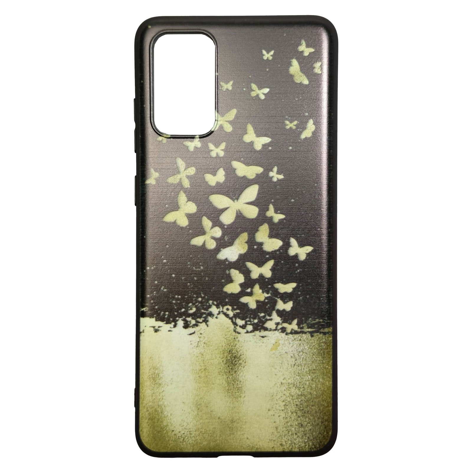 Husa Samsung Galaxy S20 Plus model Gold Butterflies, Silicon, Antisoc, Viceversa Negru/Auriu