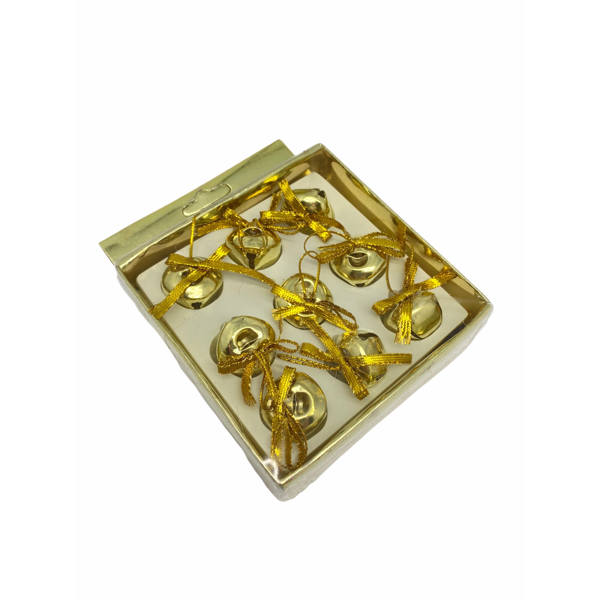 Set 9 clopotei decorativi pentru bradul de Craciun, Atelier, Auriu