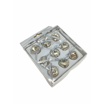 Set 9 clopotei decorativi pentru bradul de Craciun, Atelier, Argintiu Set 9 clopotei decorativi pentru bradul de Craciun, Atelier, Argintiu