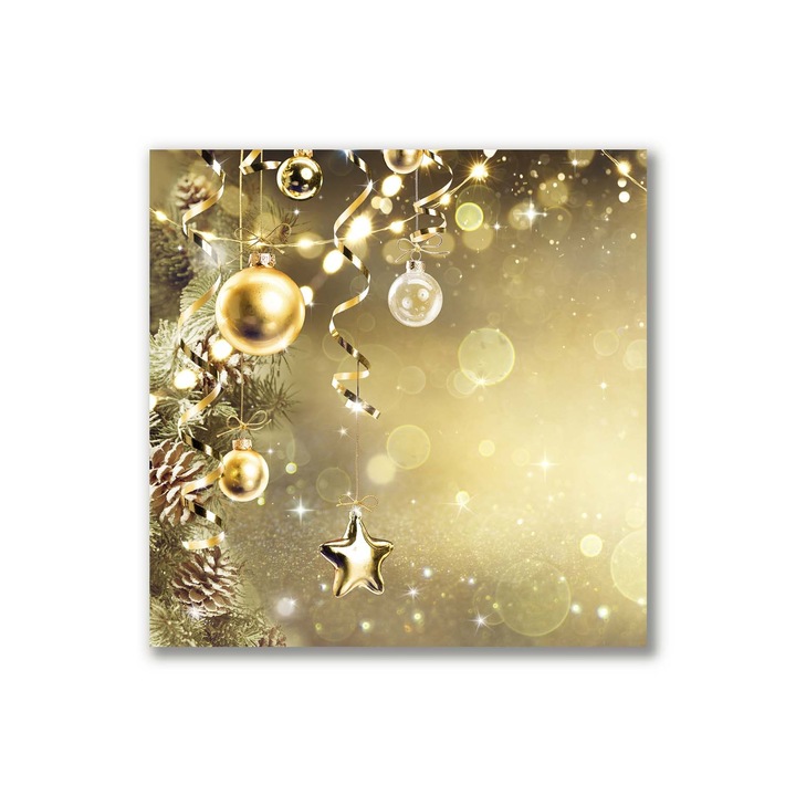Pictura pe panza, 40x40cm, Decorarea peretilor, L'oro di Natale