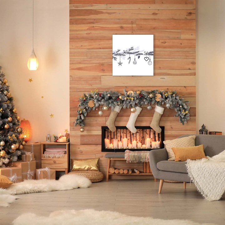 Pictura pe panza, 40x40cm, Decorarea peretilor, Di natale