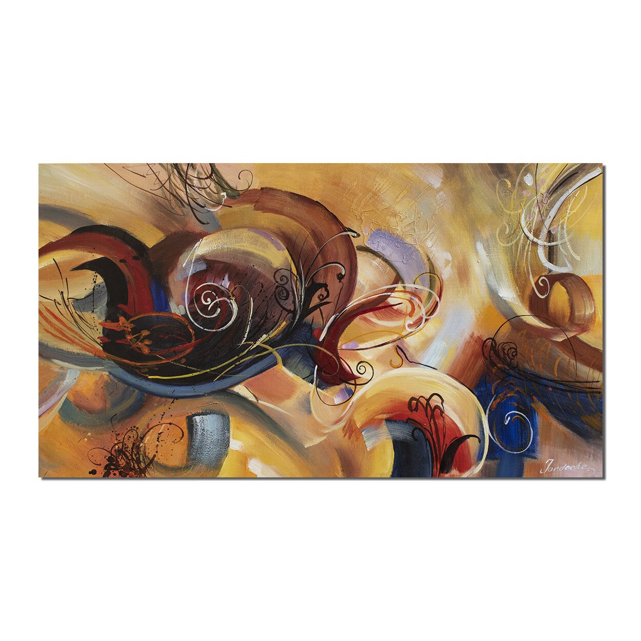 Tablou gigant abstract pictat manual, Artnova - Fantezie - 160x90cm pictura ulei pe panza
