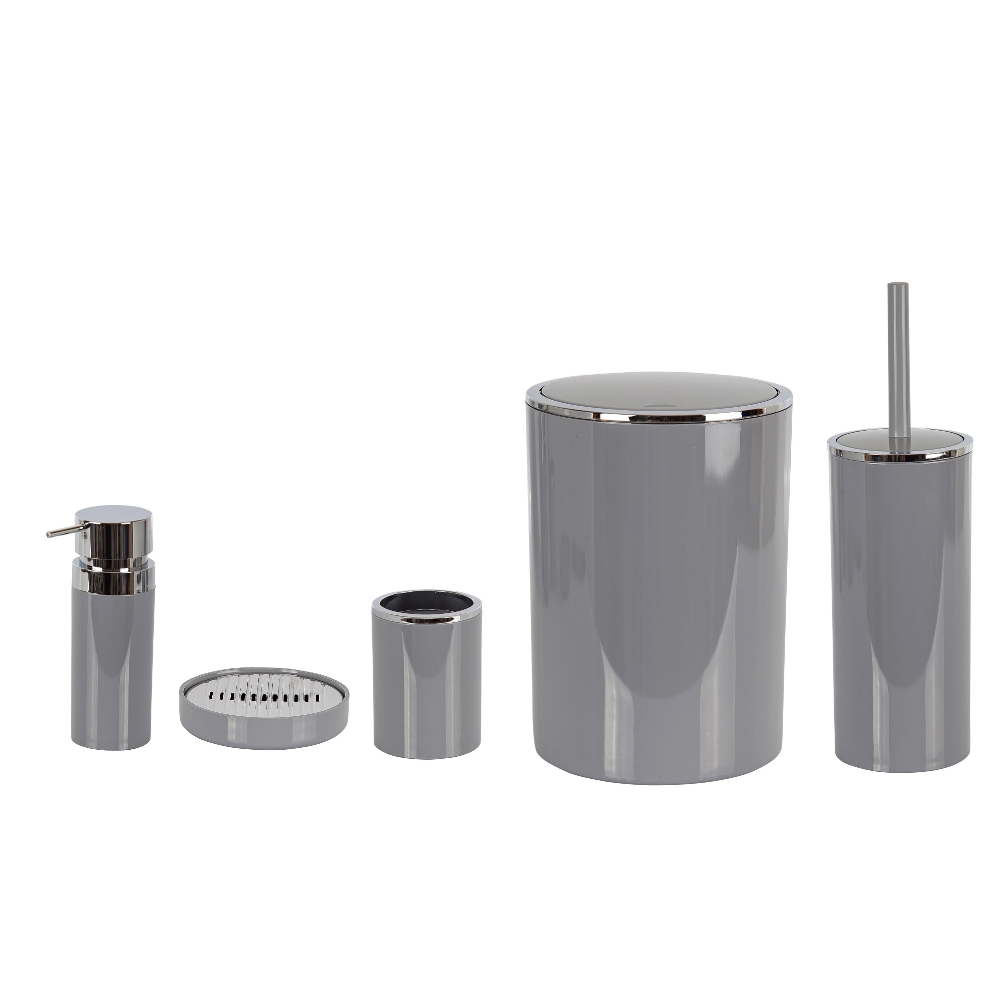 Set Accesorii de Baie, LENOX, Gri, 5 piese