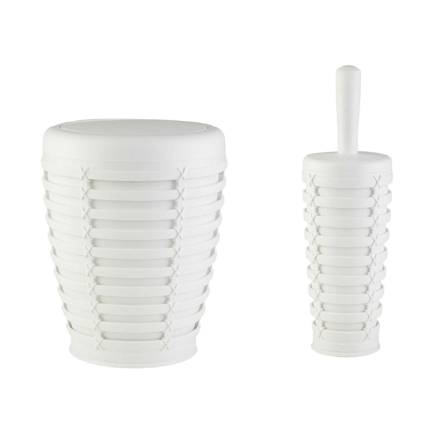 Set Accesorii de Baie, PALM, Alb, 2 piese