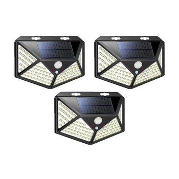 Set 3 lampi cu incarcare solara, senzor de miscare si amurg/lumina, stare de veghe, 3 moduri de iluminare, 114 x LED, KATHODE Set 3 lampi cu incarcare solara, senzor de miscare si amurg/lumina, stare de veghe, 3 moduri de iluminare, 114 x LED, KATHODE