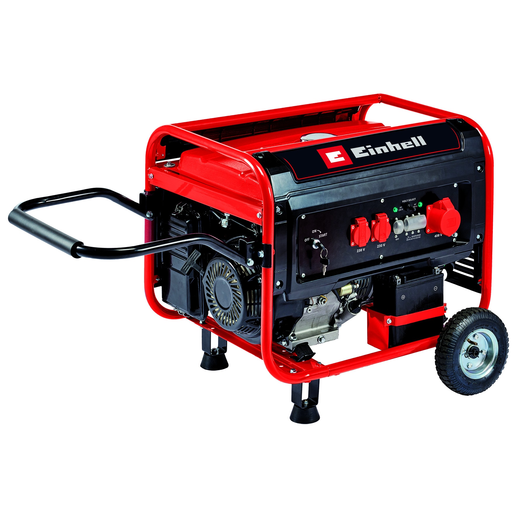 Generator curent pe benzina Einhell TC-PG 55/E5, 389 cm³, 4 timpi, 3300 W 230 V, 5500 W 400 V, 25 l, benzina, 11.7 h autonomie maxima