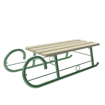 Sanie metal, Verde Grande Publicite, 2 persoane, sezut lemn Sanie metal, Verde Grande Publicite, 2 persoane, sezut lemn