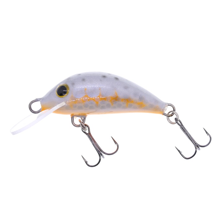 Vobler Gloog Hektor 35NF, 3.5cm, 2gr, Floating, culoarea BFO (Black Fluo Orange) pentru clean, pastrav sau biban