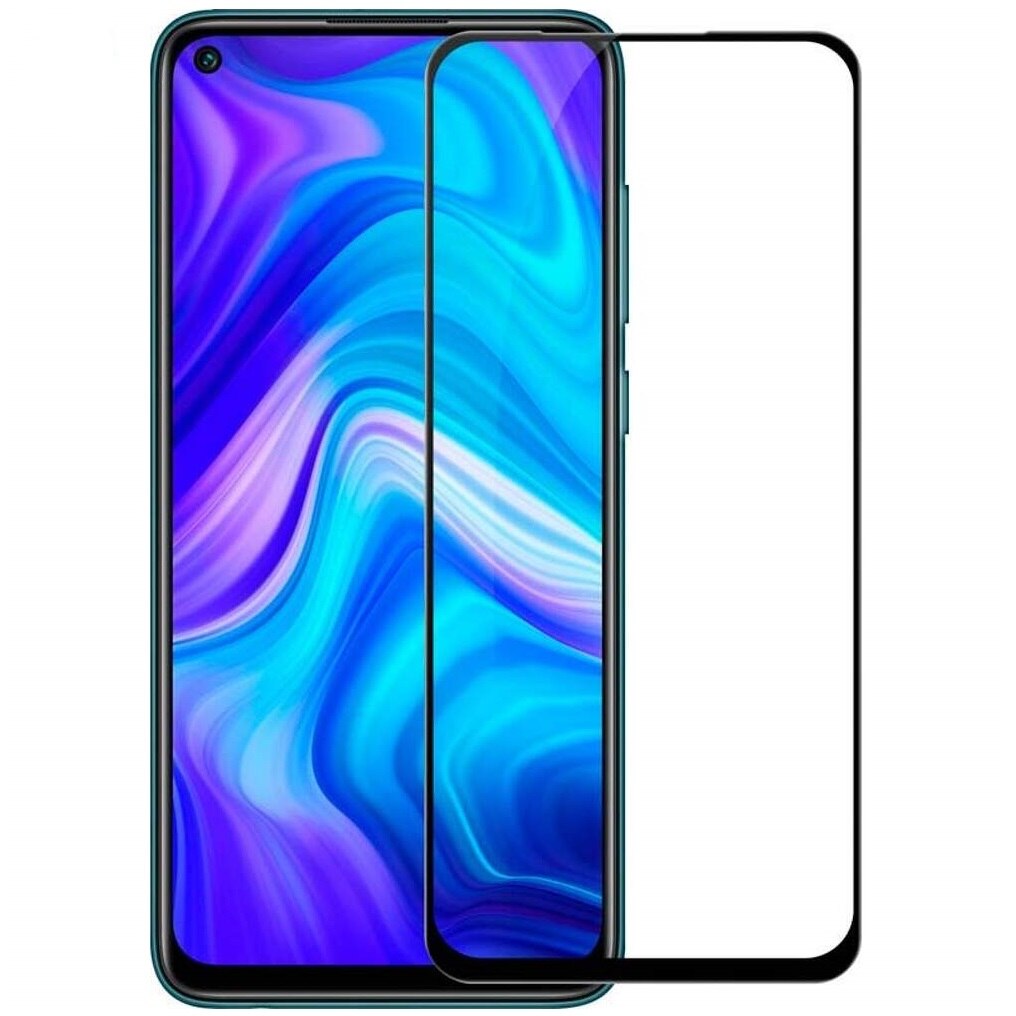 Folie sticla securizata Full Cover Full Glue pentru Xiaomi Redmi Note 9, Negru