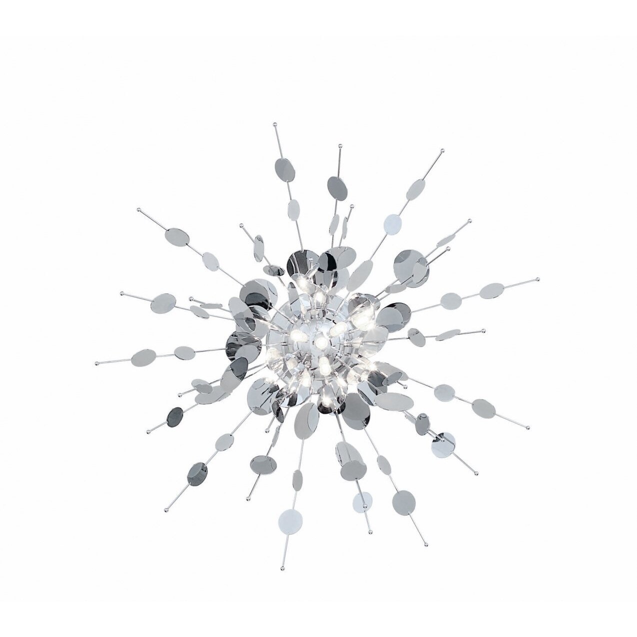 Plafoniera Ideal Lux Trio PL7 Cromo, Ø110 cm, inaltime 58 cm, G9