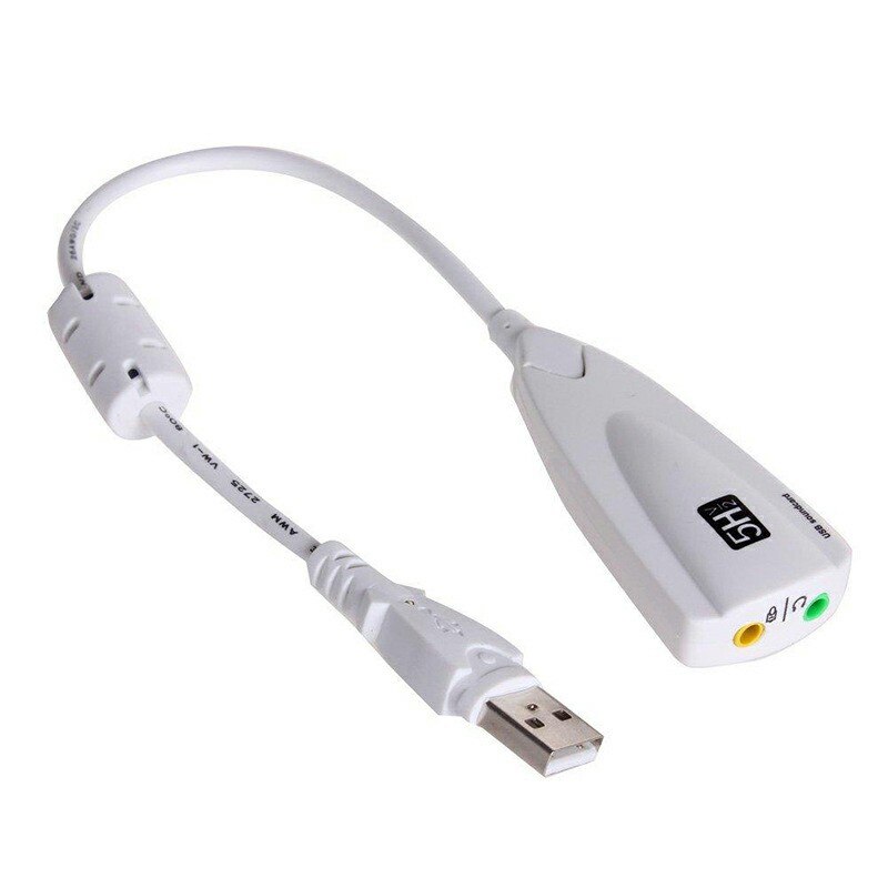 Adaptor de sunet 5H V2 USB 2.0 ,7.1 virtual, plug & play, Alb, BBL1898