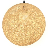 Lustra pe cablu, vidaXL, Hartie, 35 cm, E27, Crem