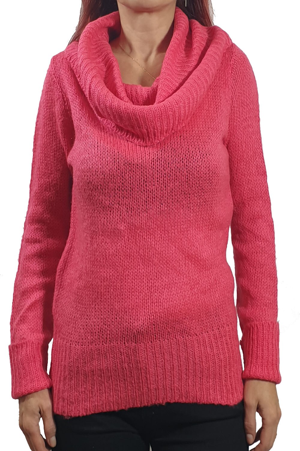 Pulover dama Tally Weijl, roz inchis, S