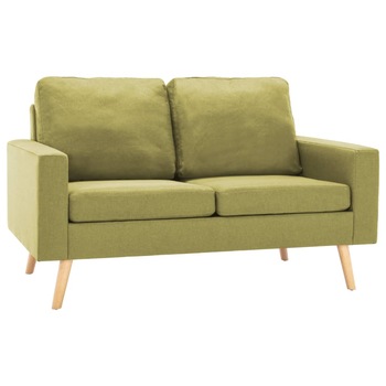 Canapea cu 2 locuri, vidaXL, Tesatura, 130 x 76 x 82,5 cm, Verde