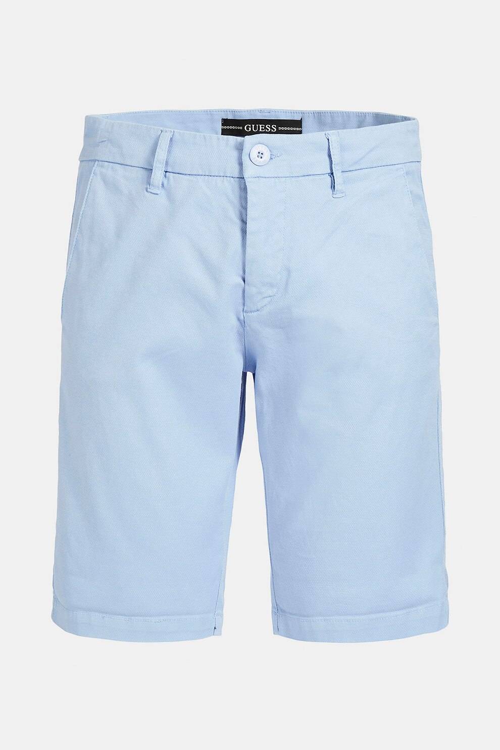 GUESS JEANS, Bermude chino cu talie medie, Albastru deschis