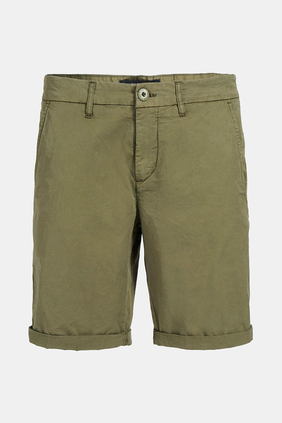 GUESS JEANS, Bermude chino cu talie medie, Verde militar