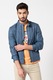GUESS, Яке от еко кожа, Бледосин, L