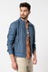 GUESS, Яке от еко кожа, Бледосин, L