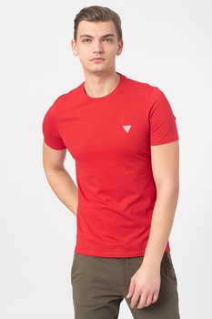 GUESS JEANS, Tricou slim fit de bumbac, Rosu GUESS JEANS, Tricou slim fit de bumbac, Rosu