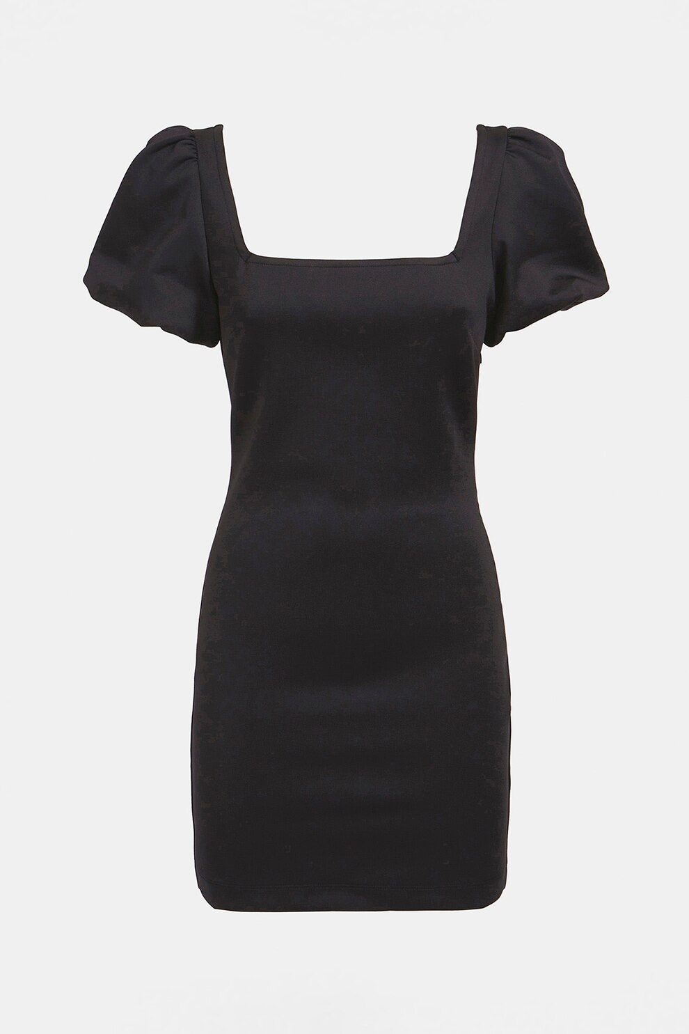 GUESS JEANS, Rochie mini cu decolteu patrat, Negru