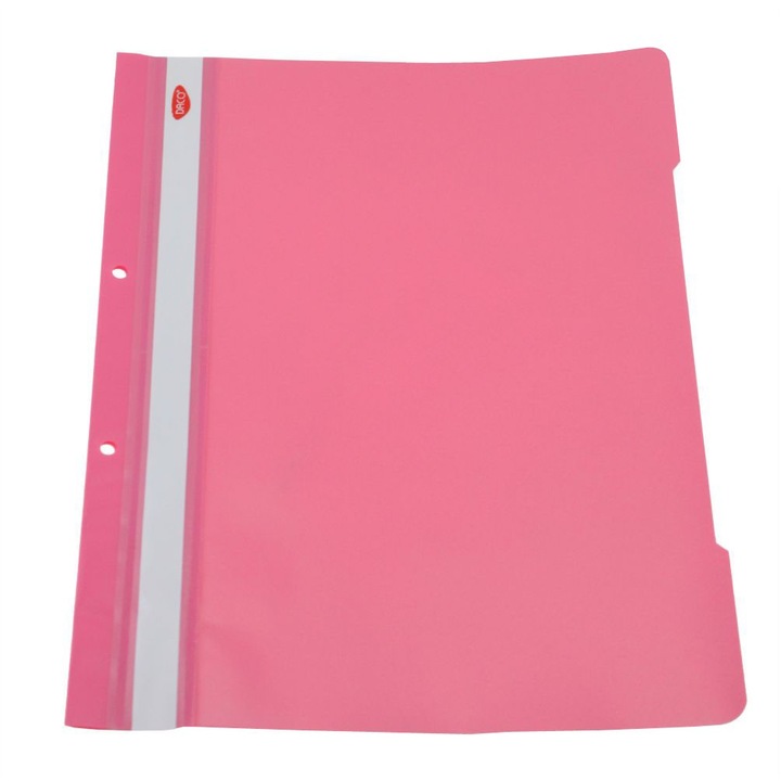 Dosar plastic cu sina metalica roz, Daco