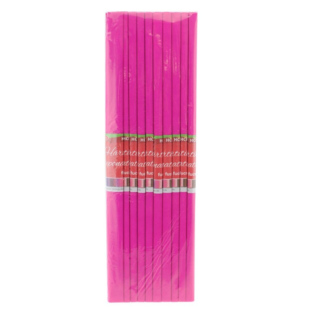 Hartie creponata set 10 DACO fucsia