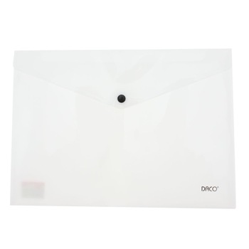 Mapa plastic plic cu capsa A4 DACO MP120W Mapa plastic plic cu capsa A4 DACO MP120W