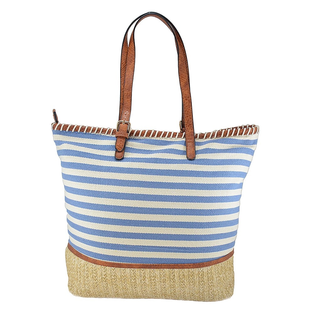 Geanta shopping Chantal cu dungi bleu - LaRue
