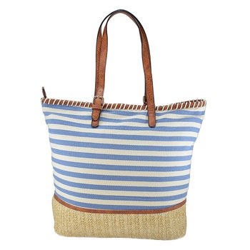 Geanta shopping Chantal cu dungi bleu - LaRue Geanta shopping Chantal cu dungi bleu - LaRue