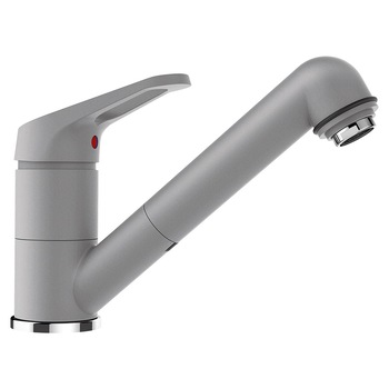 Baterie granit Schock Cosmo cu Dus Extractibil Croma, finisaj granit, rotatie tija la 150 grade Baterie granit Schock Cosmo cu Dus Extractibil Croma, finisaj granit, rotatie tija la 150 grade