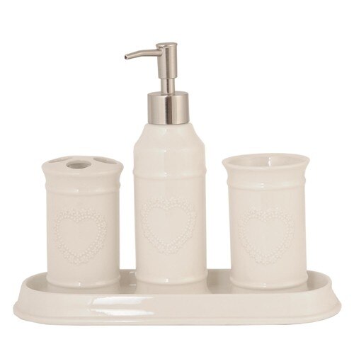 Set de baie 4 piese Heart White, Yankee Land