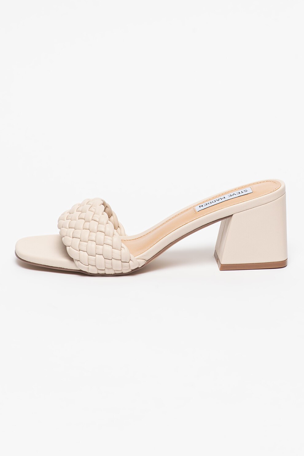 Steve Madden, Papuci de piele ecologica cu toc Aspyn