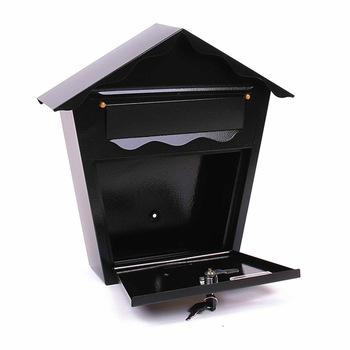 Casuta postala neagra satinat, din otel inoxidabil ,35.7 x 8.1 x 20.3 cm Casuta postala neagra satinat, din otel inoxidabil ,35.7 x 8.1 x 20.3 cm