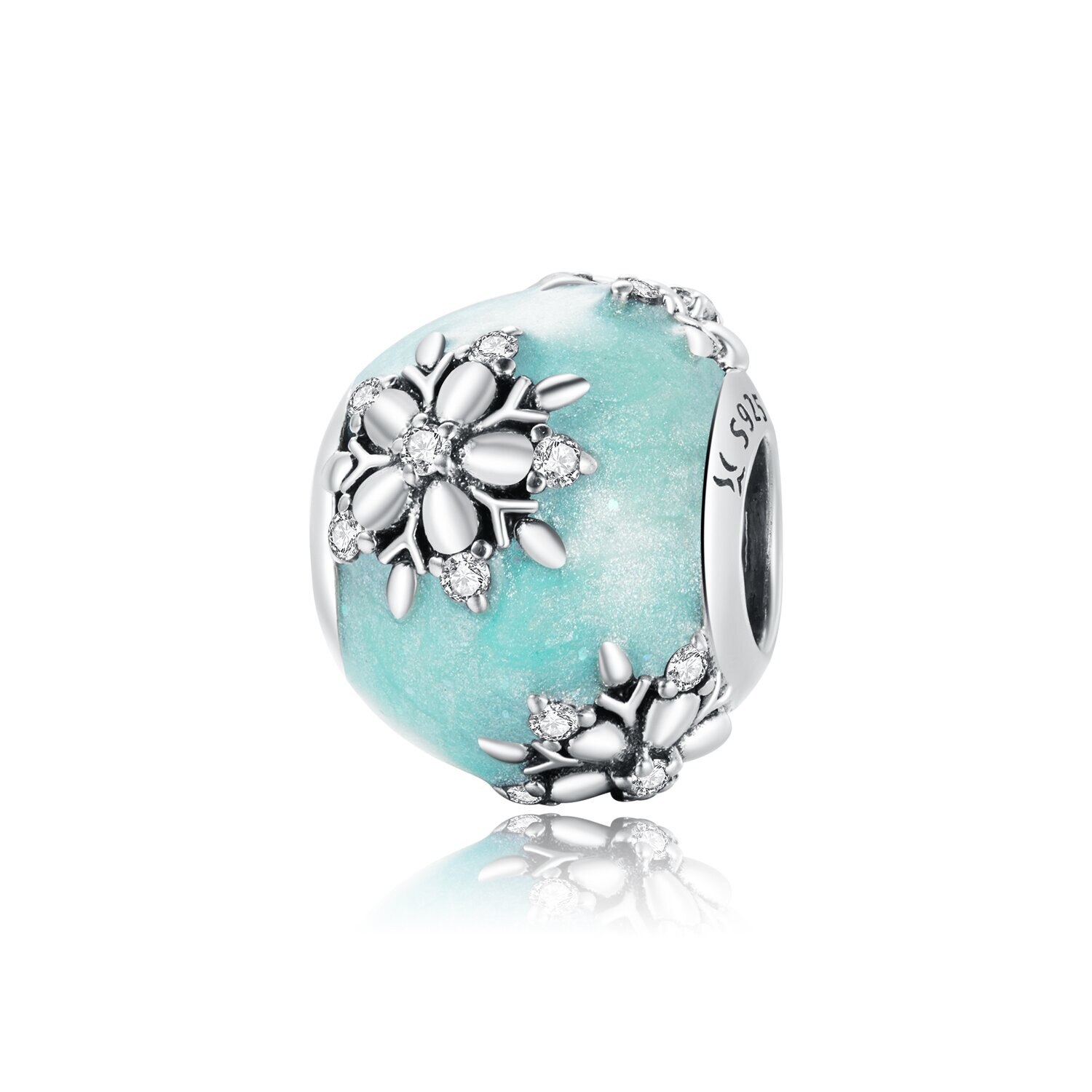 Talisman din argint Opal Snowflakes Bead