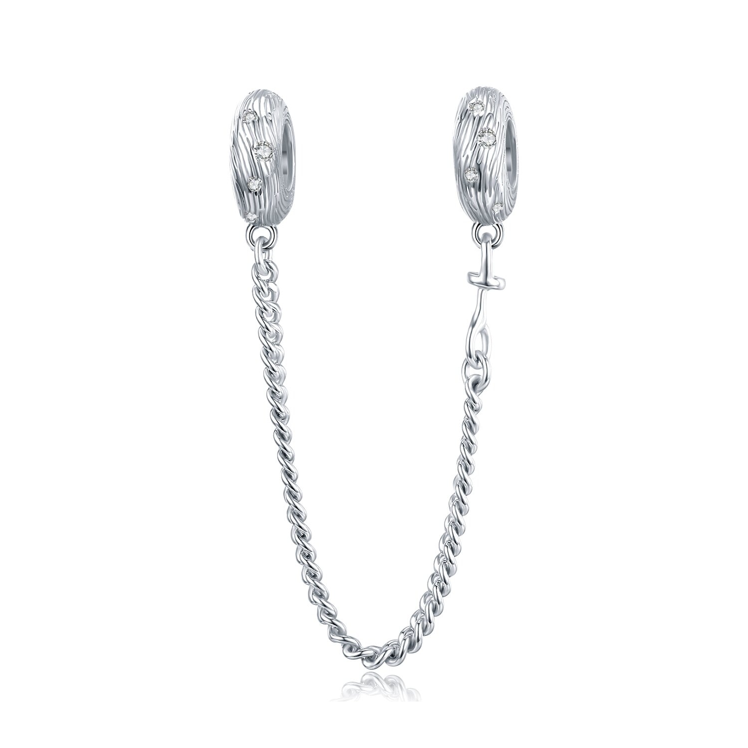 Talisman din argint Clear Crystals Safety Chain