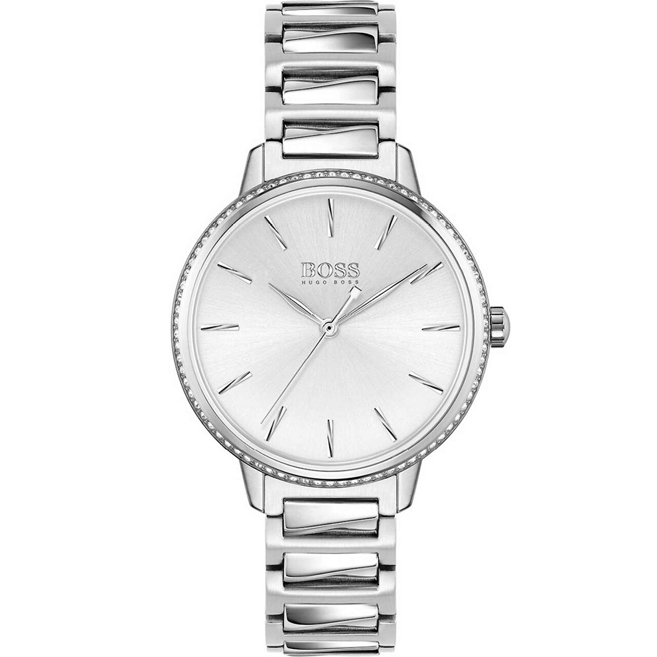 Ceas de dama Hugo Boss 1502539, Quartz, 34mm, 3ATM, Argintiu
