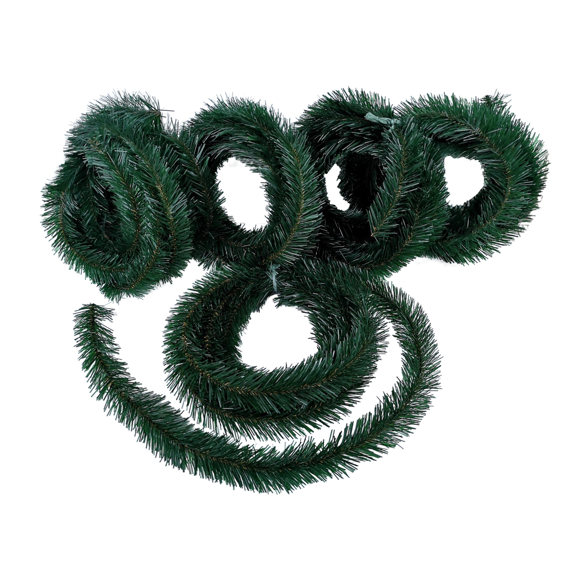 Set de 5 bucati ghirlanda de brad artificial cu sarma, DADY, diametru 5 cm, lungime 5 m fiecare bucata,