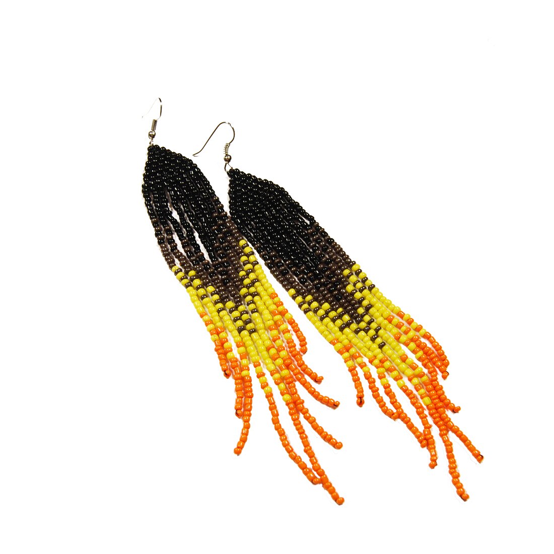 Cercei lungi toamna vesela, negru portocaliu, CatE