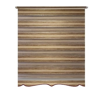 Jaluzea tip Rulou textil Maxi cu Terminatie Decorativa,Rolete Zebra Day & Night Luxury,Exclusive New Collection,Model cu insertie de sclipici ,220x170cm,RV03,culoare maro inchis crem ,accesorii albe Jaluzea tip Rulou textil Maxi cu Terminatie Decorativa,Rolete Zebra Day & Night Luxury,Exclusive New Collection,Model cu insertie de sclipici ,220x170cm,RV03,culoare maro inchis crem ,accesorii albe