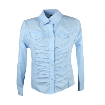 Camasa cu maneca lunga pentru fete Mini Junior, Albastru Camasa cu maneca lunga pentru fete Mini Junior, Albastru