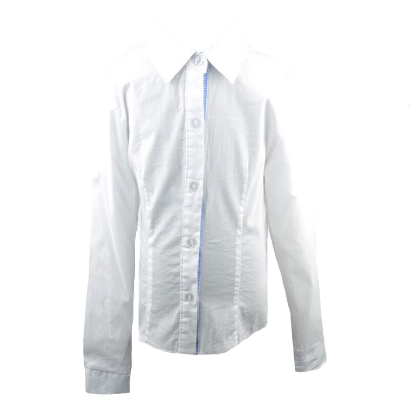 Camasa cu maneca lunga pentru fete Mini Junior, Poliamida, Alb