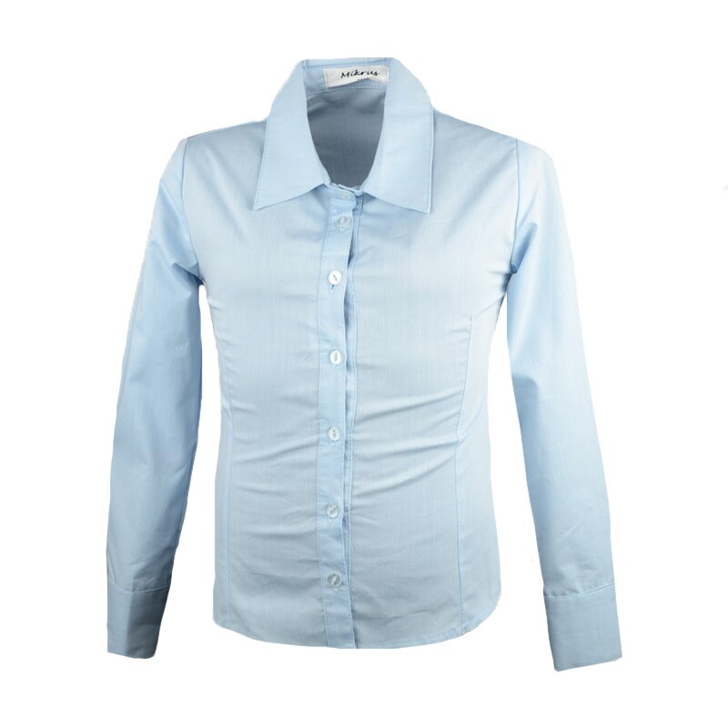 Camasa cu maneca lunga pentru fete Mini Junior, Bumbac, Albastru