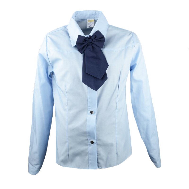 Camasa cu maneca lunga pentru fete Mini Junior, Eleganta, Albastru