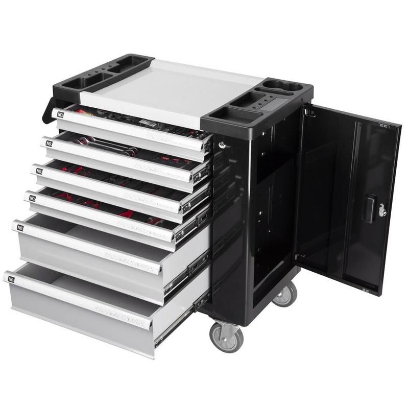 Set de scule Strend Pro CT224, 245 buc, dulap, 6 sertare